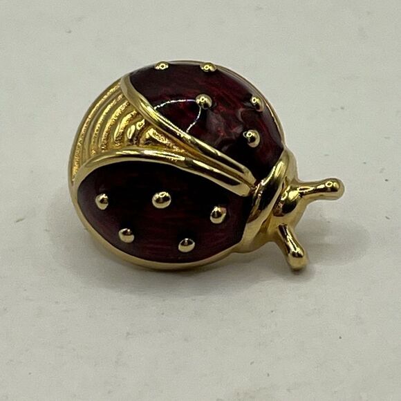 14K Andin International Inc. Ladybug Pin - Picture 1 of 6